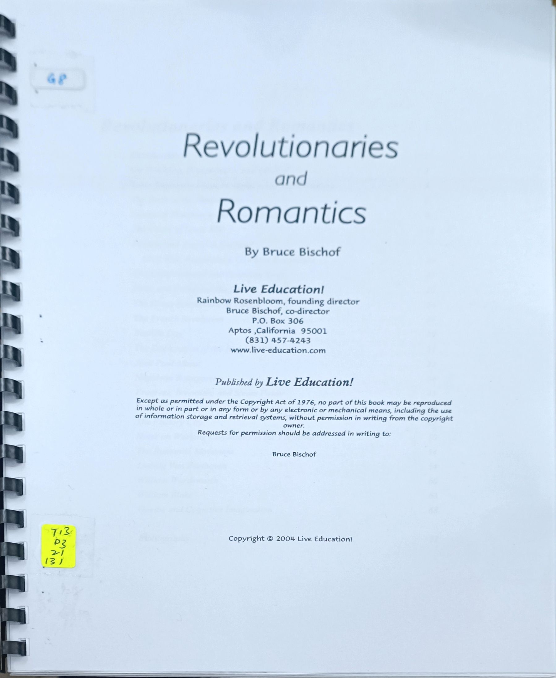 Revolutionaries and Romantics