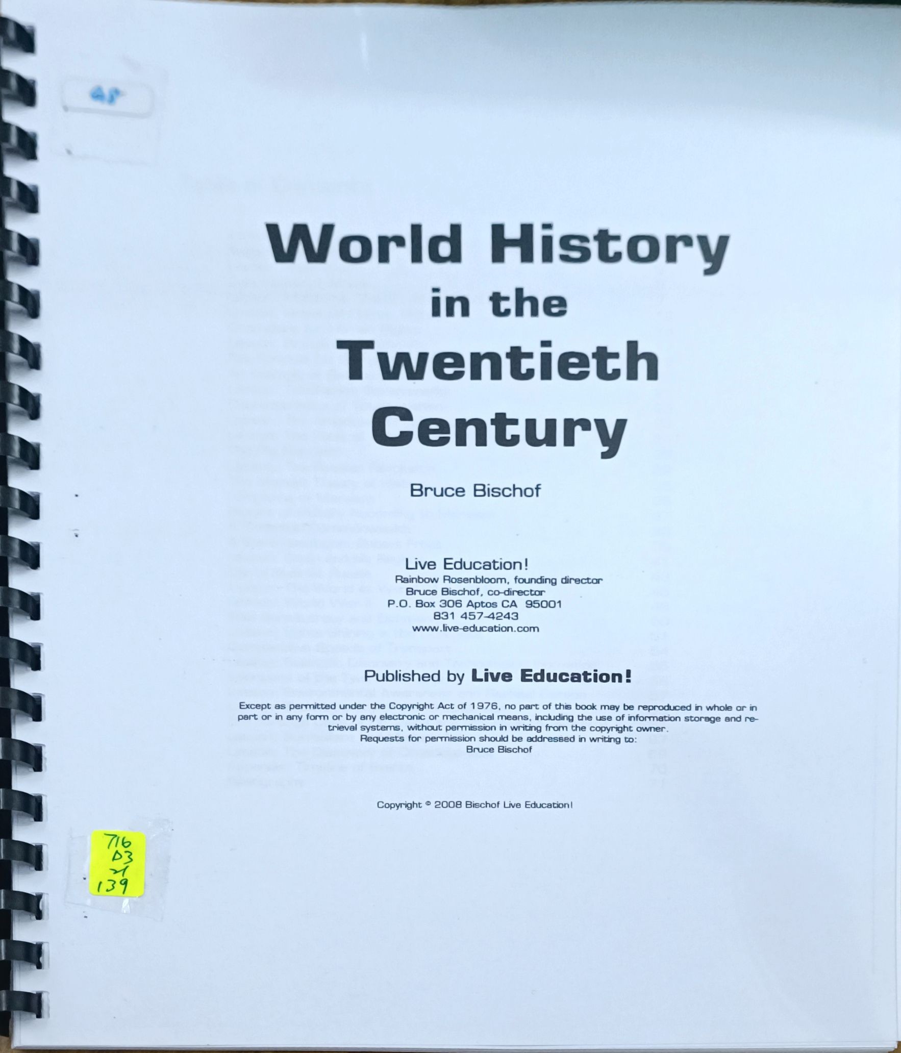 World History in the Twentieth Century