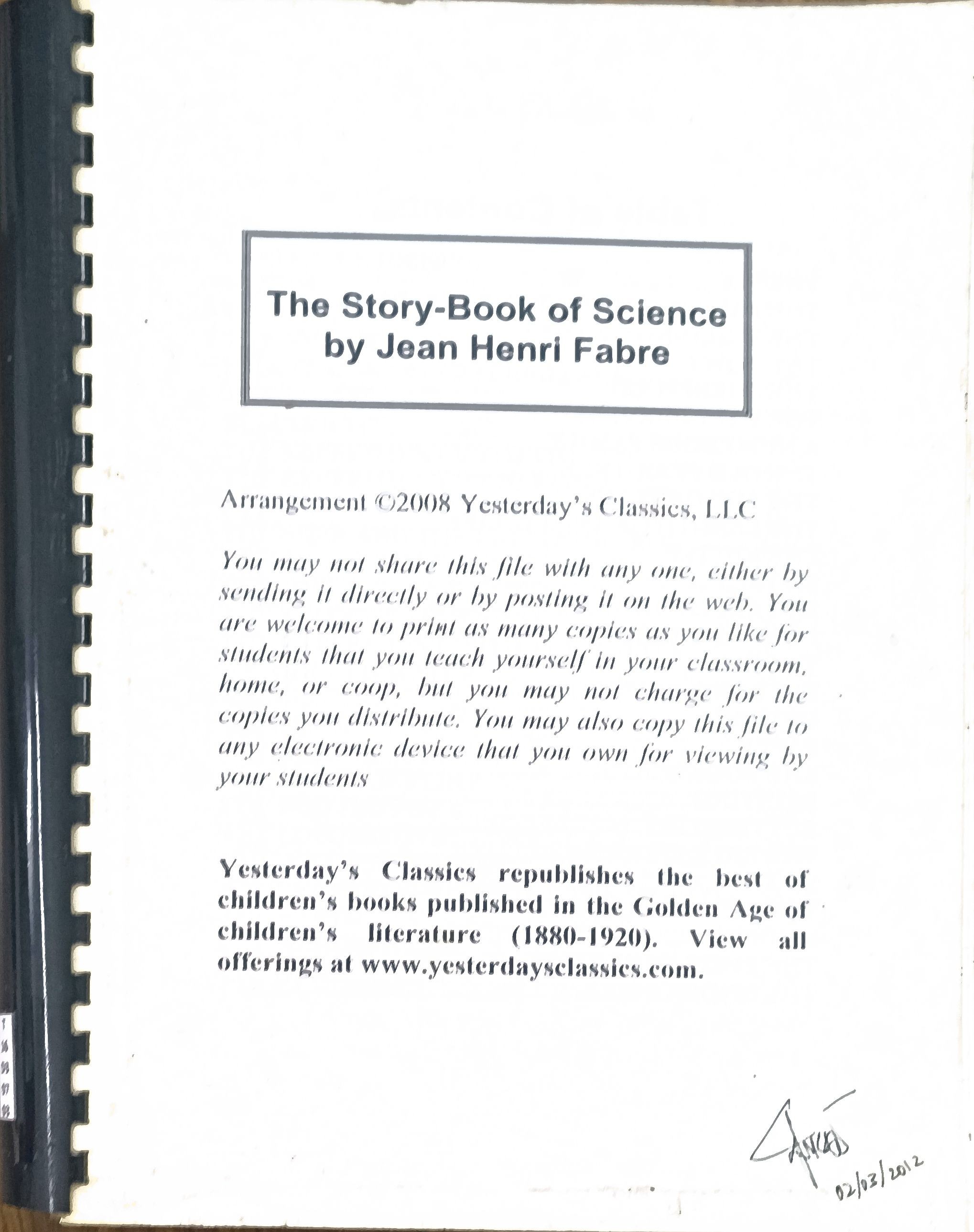 The Story-Book of Science by Jean Henri Fabre