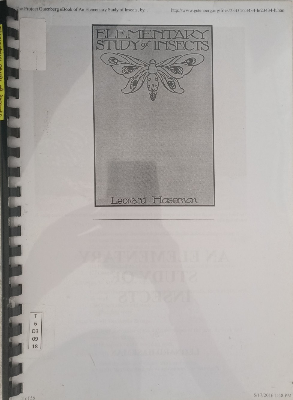 Elementary study of Insects