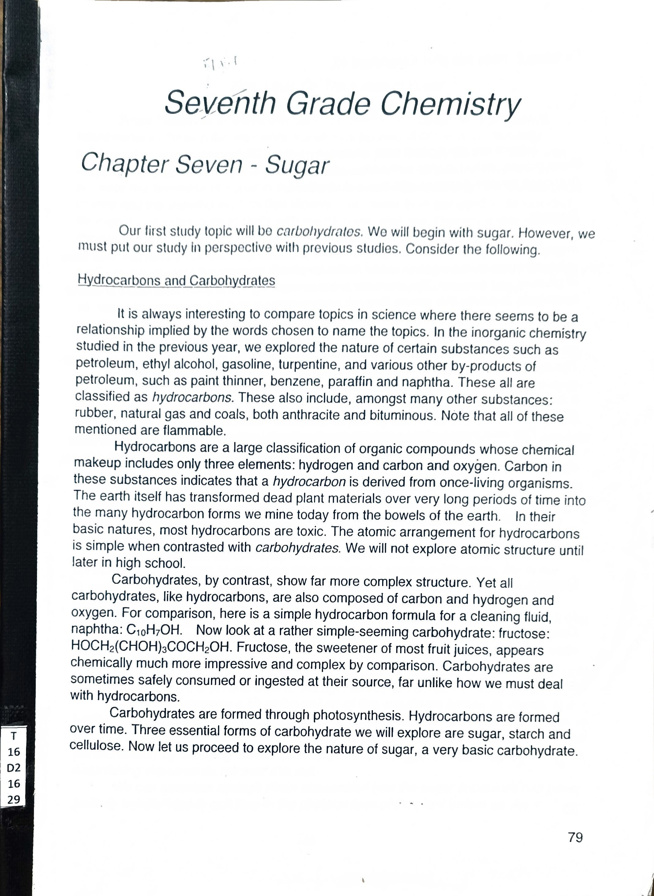 Chemistry (Eight Grade Chemistry) 