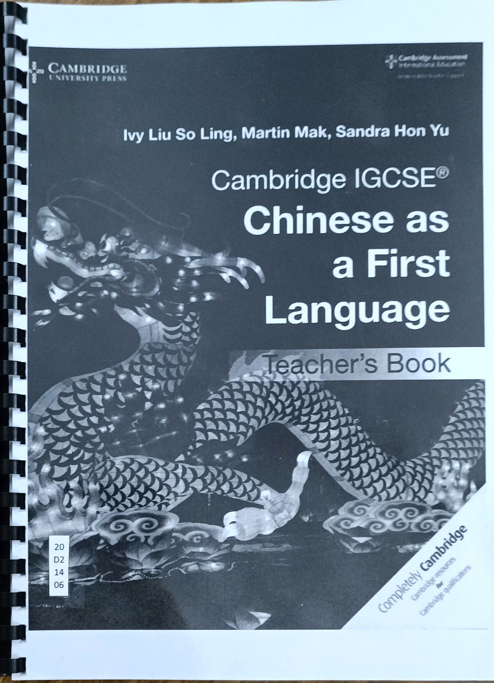 Cambridge IGCSE : Chinese as a First Language (Teacher's Book)