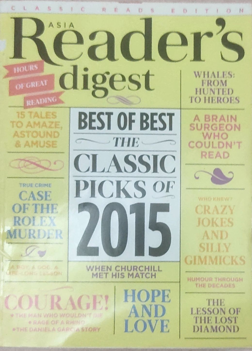 Reader's Digest Vol. 107 No. 636 - Classics Reads 2015 